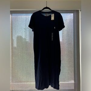 Ralph Lauren Midi T-Shirt Dress with Slit Detail